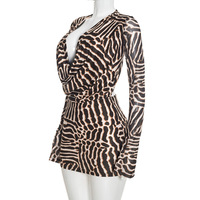 Robe pour femme tendance et sexy, imprimée numériquement, pour l'automne, tenue de club, robe modeste pour femme