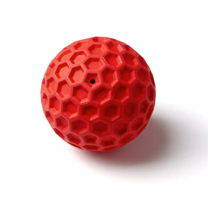 Pet oyuncaklar interaktif petek dayanıklı doğal kauçuk Pet Squeaky köpek topu oyuncak - Product Image 5