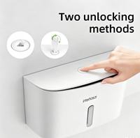 Boîte à mouchoirs de style minimaliste moderne, boîte de rangement pour mouchoirs murale sans perçage, porte-papier toilette