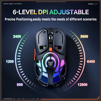 Souris de jeu en gros ONIKUMA DM02, légère et perforée, sans fil 2.4G, tri-mode, 12800 DPI, RGB, ergonomique