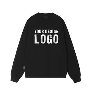 Wholesale OEM Plus Fleece Round Neck Oversized Mens Sweatshirt Customized Logo Solid Color Loose Men's <b>Hoodies</b> Sweatshirts - Product Image 5