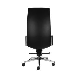 Chaise en cuir à dossier haut pivotante et inclinable au design moderne - Product Image 5