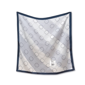 Sciarpa quadrata piccola bicolore Bubble 70x70 cm per donna, accessorio moda - Product Image 1