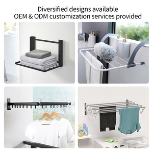 Porte-serviettes suspendu portable de voyage sans perçage, support multifonctionnel pour serviettes, séchoir à serviettes à suspendre au-dessus de la fenêtre pour balcon - Product Image 4