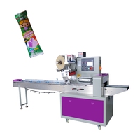 Confiserie sucette chocolat Bar Chewing-Gum bonbons oreiller flux emballage Machine d'emballage de bonbons entièrement automatique