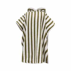 Serviette <span class=keywords><strong>de</strong></span> plage à capuche en tissu éponge rayé personnalisable avec logo, en coton écologique, pour bébés et enfants, vente en gros Softextiles - Product Image 2