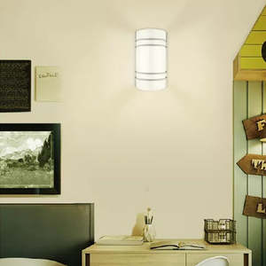 Aplique de pared de cristal de aluminio LED moderno de 17W paquete de 6 1360 lúmenes blanco cálido ETL + Certificado Energy Star para sala de estar al aire libre - Product Image 1