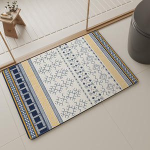Alfombra de baño de estilo marroquí, rectangular, absorbente, de secado rápido, antideslizante, para sala de estar, dormitorio, baño, balcón - Product Image 1