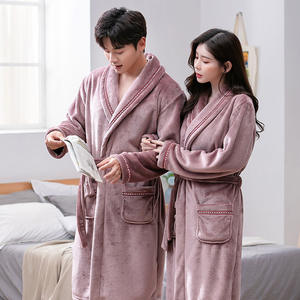 Pigiama per Coppia Autunno e Inverno L-XXL, Vestaglia Lunga in Velluto <span class=keywords><strong>da</strong></span> Uomo, <span class=keywords><strong>Abbigliamento</strong></span> <span class=keywords><strong>da</strong></span> <span class=keywords><strong>Casa</strong></span> in Peluche, Accappatoio <span class=keywords><strong>da</strong></span> Donna - Product Image 6