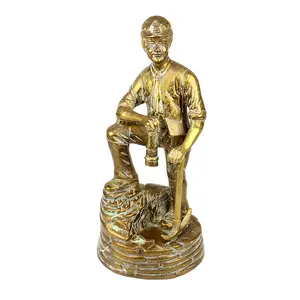 SLS/SLA/SLM 3D Printing Service for Miner Statue very nice figurine brass color approx 12-14 inches tall
