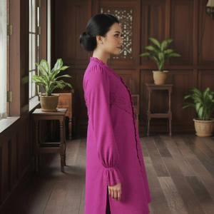 Borong Baju Kurung Moden Modeste Ironless Polyester Fiber Respirant Formelle Soirée Prêt Stock Harga Kilang Malaisie Mode - Product Image 3