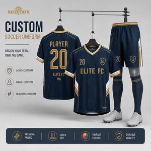 Ensemble de maillots de football personnalisés, uniforme de football par sublimation, kit d'équipe avec logo, nom, numéro, étiquette privée pour les clubs, les écoles, les marques - Product Image 1