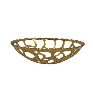 Bol occasionnel en métal à bas prix Vaisselle de salle à manger Bol de fruits Présentoir de légumes Laiton Personnalisé Équipement unique d'ustensiles de cuisine - Product Image 1