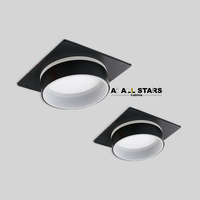 Vente en gros usine – Module de projecteur LED encastré à cadre circulaire en aluminium, boîtier de plafond rond noir/blanc GX53