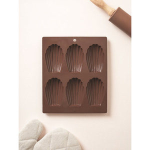 Molde de Silicona para Hornear Madeleine Rentine 6 Estructuras, Herramienta Desechable para Pastel con Logotipo en Relieve, Seguro, Natural, Embalado en Bolsa OPP - Product Image 1