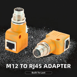 Adattatore Passante Premeir Cable PCM-0655 da 8 Pin M12 Femmina a RJ45, IP67, Contatti Placcati Oro per Automazione Industriale Ethernet - Product Image 2