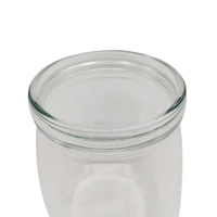 Pot en verre de qualité alimentaire pour miel, pots de stockage hermétiques pour miel, 850 ml, pots en verre transparents en forme de nid d'oiseau avec couvercle facile à ouvrir