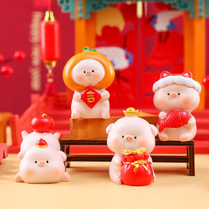 Adornos para decoración interior <span class=keywords><strong>de</strong></span> automóviles, adornos <span class=keywords><strong>de</strong></span> dibujos animados <span class=keywords><strong>de</strong></span> Año Nuevo. " Cerdo que se mueve con rapidez " regalos <span class=keywords><strong>de</strong></span> cumpleaños para amigos, resina - Product Image 1