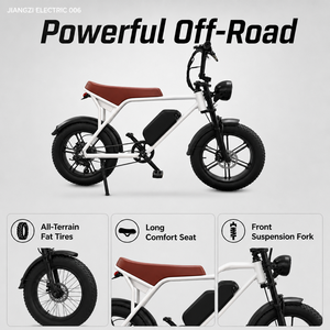Vélo électrique à pneus larges avec batterie au lithium sans balais 750W 1000W, batterie tubulaire 48V 15Ah, Scrambler E-<span class=keywords><strong>bike</strong></span>, vélo électrique vintage - Product Image 3