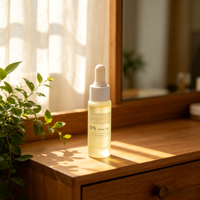 Botol Serum Kaca Grosir Botol Lotion Kaca Silinder Botol Kosmetik Kaca Bulat Perawatan Permukaan Warna Kustom
