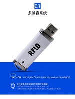 Lector de Tarjetas IC/ID Mini USB 2.0 RFID Blanco Personalizado EGR-R60C/EGR-R60D NFC HF 13.56MHz LF 125KHz Etiqueta Protocolo ISO 14443A Acceso