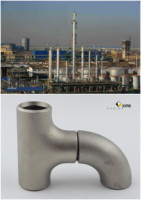 Conexión de tubo de codo de titanio Gr1 Gr2/productos de titanio de escape