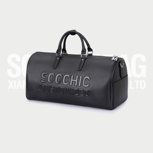 <span class=keywords><strong>Soochic</strong></span> robe sur mesure en relief sac polochon unisexe grande capacité sac de week-end personnalisé sangle amovible sac de voyage avec support en métal - Product Image 1