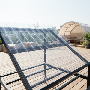 Precio <span class=keywords><strong>de</strong></span> Fábrica, Láminas <span class=keywords><strong>de</strong></span> Policarbonato Transparente Greca <span class=keywords><strong>de</strong></span> 1 mm, 2 mm, 0.8 mm, Láminas Trapezoidales <span class=keywords><strong>de</strong></span> Policarbonato con Bloqueo UV, Tejas Onduladas, Láminas Corrugadas para Techos - Product Image 1