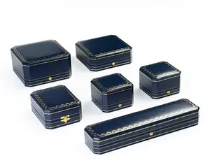 FANXI H041 изготовленным на заказ логосом золотистым размывом для фотографий кожаная коробка для ювелирных украшений кольцо, серьги и ожерелье коробка для упаковки ювелирных изделий