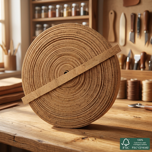 Cordon plat en liège 20 mm Naturel Supérieur - Product Image 2