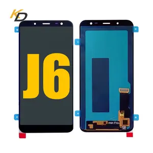 Aocarmo ön Lcd ekran çerçevesi Faceplate Samsung Galaxy J6 2018 J600 J600F