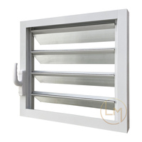 Fenêtres à persiennes en aluminium blanc sur mesure, avec verre transparent réglable