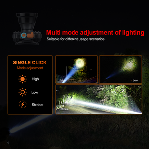 Xách tay 80 ° có thể điều chỉnh đèn pha có thể sạc lại cảm biến chuyển đổi làm việc ánh Sáng Ngọn đuốc ánh sáng chiến thuật đèn pin Led Đèn Pha - Product Image 3