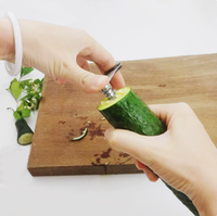 Plastiek RVS Aardappel Wortel Komkommer Groenten Spiralenmes Handmatige Spiralsnijder Keukenhulpjes