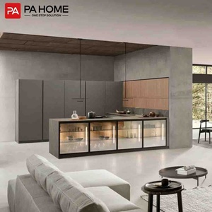 Pa Úc tùy chỉnh thiết kế hiện đại MDF L hình Nhà Bếp Đựng thức ăn tủ cho khách sạn nhỏ căn hộ phòng - Product Image 2