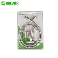 Set Semprotan Bidet/Shattaf SOLVEX, Pistol Semprot Bidet dari Baja Anti Karat 304, Pemasangan di Dinding Kamar Mandi, Set Semprotan Bidet/Shattaf Toilet