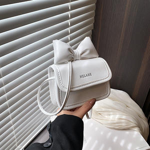 Mini bolso cuadrado con lazo, bandolera simple y elegante para mujer, bolso de mujer de gama alta. - Product Image 6