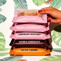 Sachets plats transparents givrés imprimés sur mesure, thermoscellables, pour emballage individuel de biscuits, bonbons et aliments, avec logo
