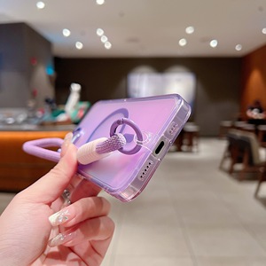 Estuche translúcido colorido degradado para <span class=keywords><strong>IPhone</strong></span> <span class=keywords><strong>12</strong></span> 13 14 15 16 Pro Max 16E Carga inalámbrica Cubierta de <span class=keywords><strong>cuerda</strong></span> colgante magnética fuerte - Product Image 3