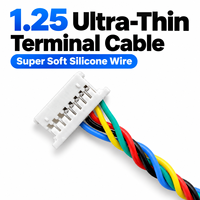 Kabel Harness Silikon Ultra Tipis 1.25 Pitch Konduktor Tembaga Berlapis Timah Lunak 300V Kabel Terminal untuk Drone JST Molex