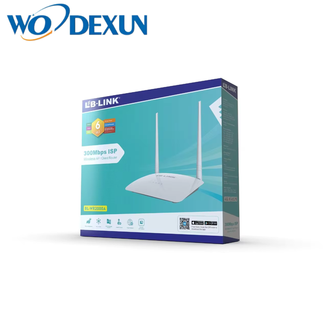BL-WR2000 Wireless Router CPE Two Antennas 450M Fiber Optic Wireless Router for Home High Power Full Coverage