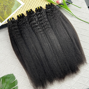 ผมแท้เวอร์จินเกรด 12A แบบเป็นมัด  ผมเวียดนาม  จัดเรียงเกล็ดผม  แบบ Afro Kinky Straight  แบบต่อผม  ไม่ผ่านการแปรรูป - Product Image 5