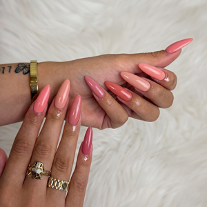 Juego de Esmalte de <span class=keywords><strong>Uñas</strong></span> en Gel Color Miel Naranja de Moda, Esmalte de <span class=keywords><strong>Uñas</strong></span> en Gel con Brillo Rosa Nude, Barniz de <span class=keywords><strong>Uñas</strong></span> UV LED <span class=keywords><strong>para</strong></span> Salón Profesional - Product Image 2