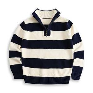 Camiseta Nueva para Niños 2022, Estilo Otoño Invierno, Suéter Grueso a Rayas para Bebés - Product Image 5