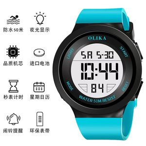 <span class=keywords><strong>Montre</strong></span> numérique lumineuse étanche pour hommes et femmes, <span class=keywords><strong>montre</strong></span> de sport minimaliste tendance pour étudiants, adolescents et enfants, multifonctionnelle - Product Image 5