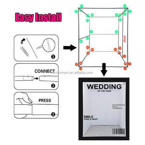पत्रिका फोटो बूथ अनुकूलन pvc बोर्ड बॉक्स टेक्स्ट के साथ प्रकाश वॉक-इन फोटो बूथ बॉक्स बैकड्रॉप - Product Image 4
