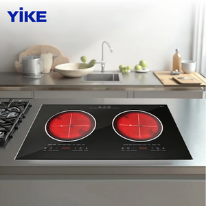 Estufa de inducción eléctrica de próxima generación <span class=keywords><strong>integrada</strong></span> 2500W Sistema de calefacción profesional de acero inoxidable de doble cocina para cocina inteligente moderna Multi - Product Image 1