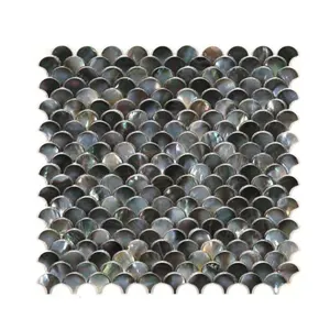 Mãe de pérola mosaico telhas shell borboleta preta mosaicos mãe pérola do escudo fornecedores mosaico escala de peixes pérola