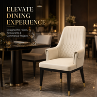 Chaises de restaurant de luxe, fauteuil à dossier haut matelassé en diamant avec revêtement haut de gamme pour hôtel, banquet, salon, salle à manger
