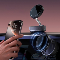 Support de téléphone magnétique pour voiture avec charge sans fil, rotation à 360 degrés, forte aspiration sous vide pour tableau de bord, pare-brise